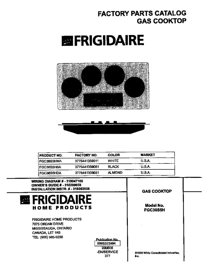 Diagram for FGC36S5HDA