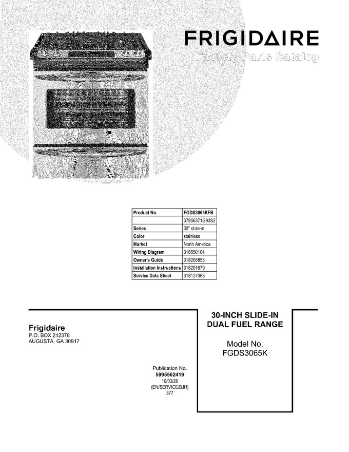 Diagram for FGDS3065KFB