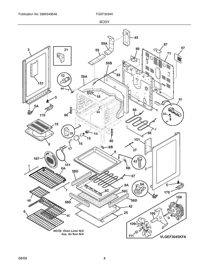 Diagram for FGEF3034KWB
