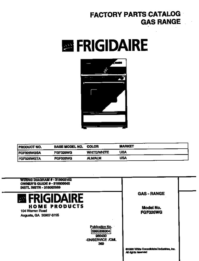 Diagram for FGF326WGSA