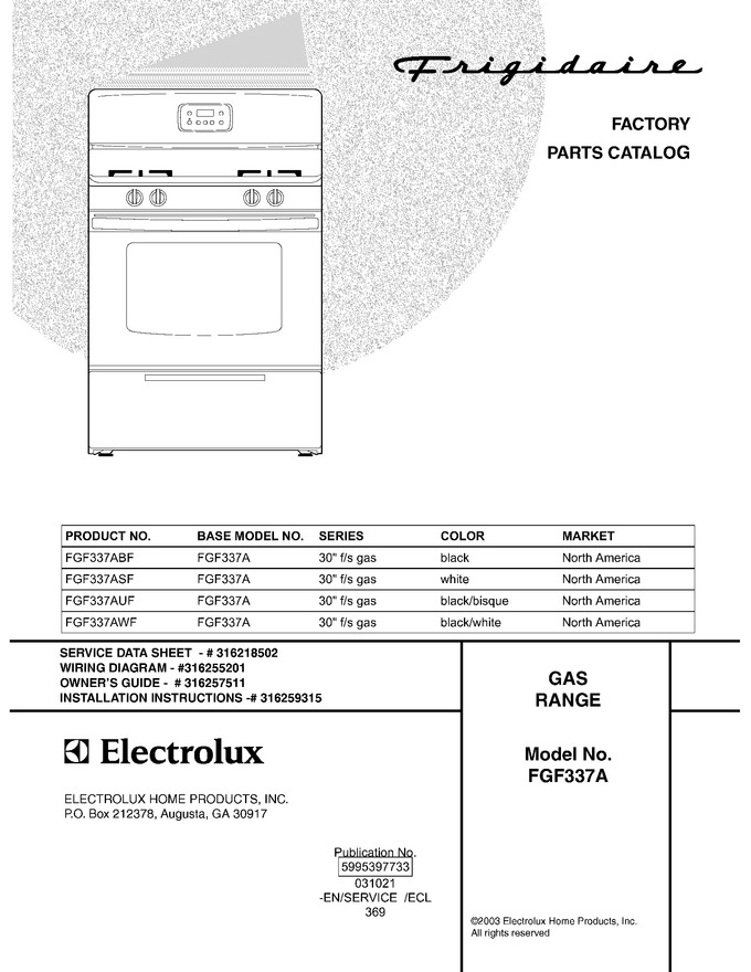 Diagram for FGF337AWF