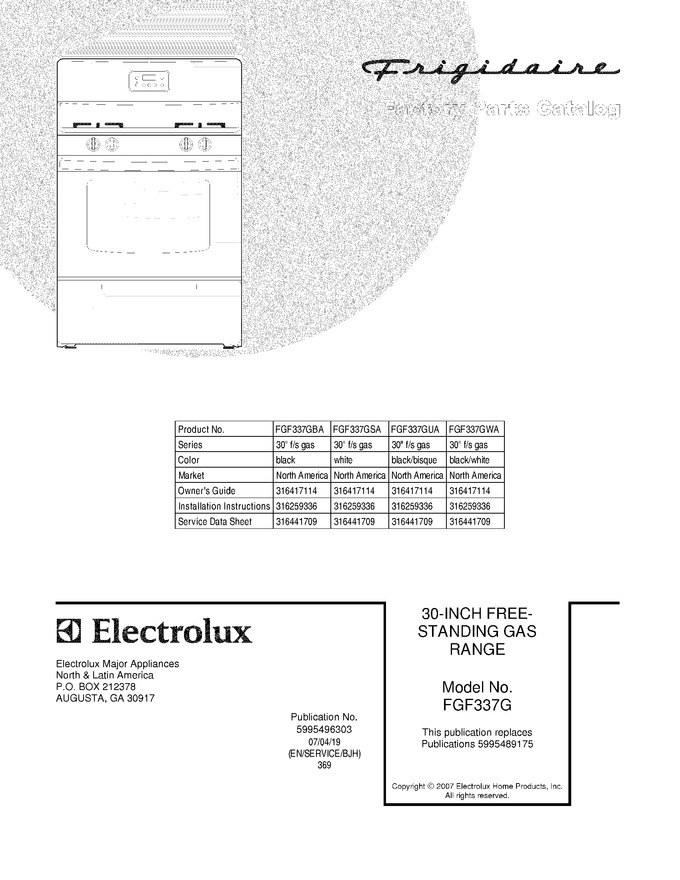 Diagram for FGF337GWA