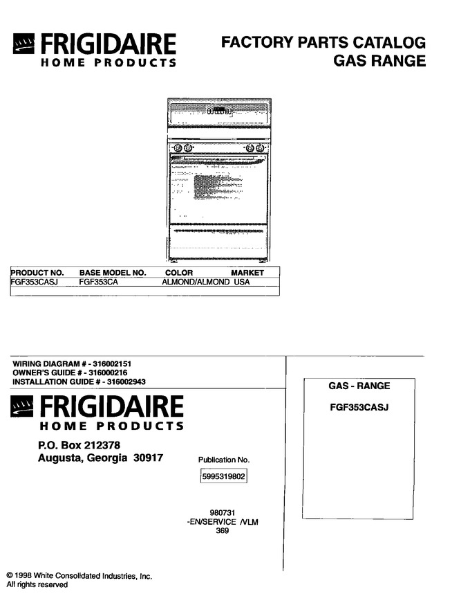 Diagram for FGF353CASJ