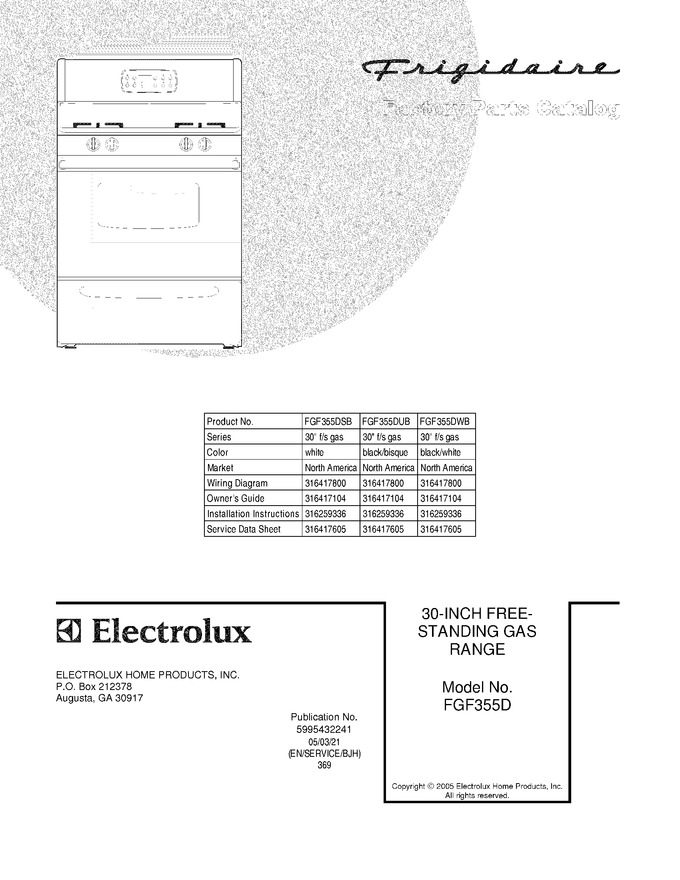 Diagram for FGF355DUB