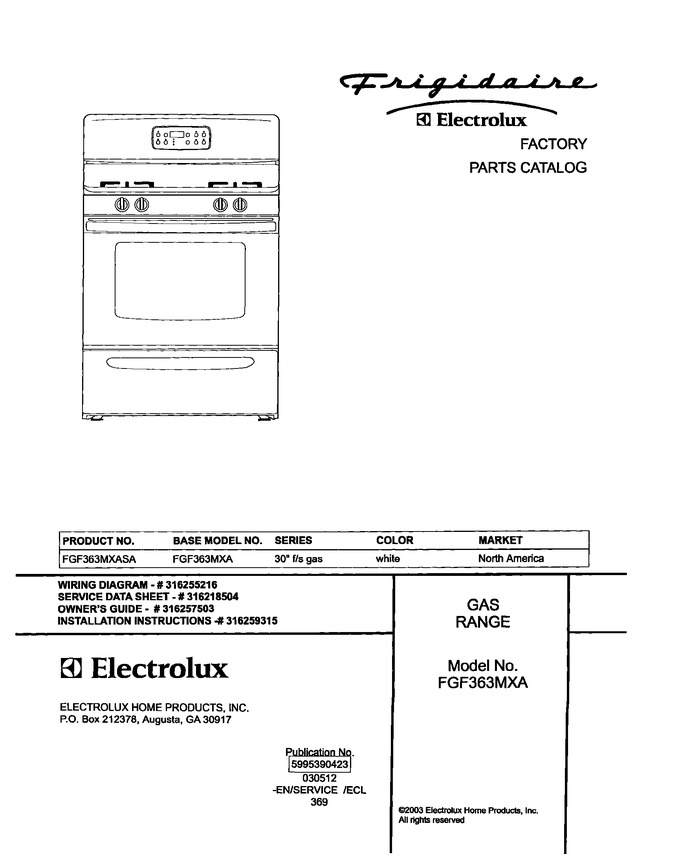 Diagram for FGF363MXASA