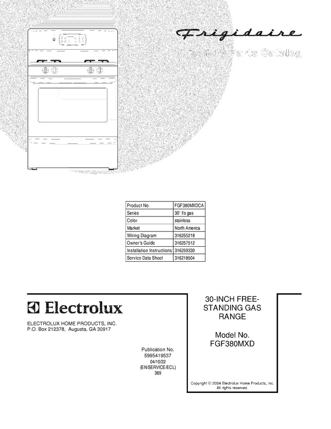 Diagram for FGF380MXDCA