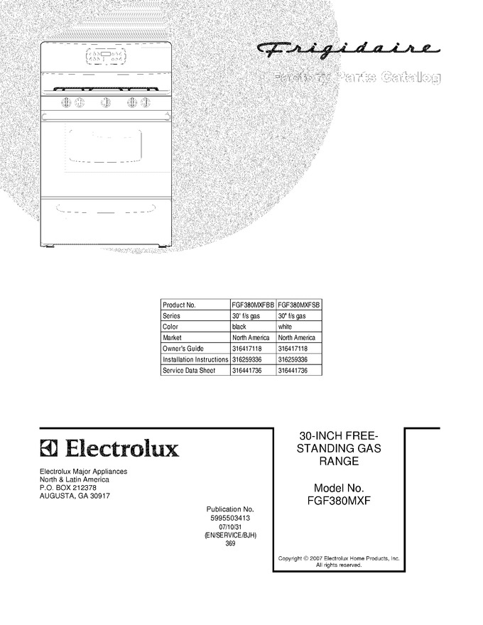 Diagram for FGF380MXFSB
