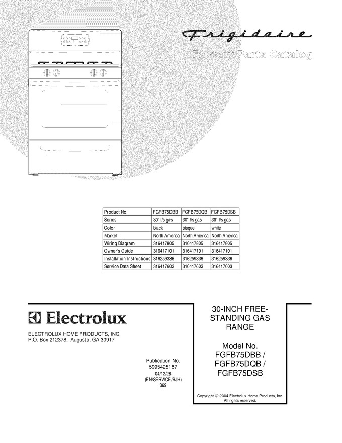 Diagram for FGFB75DSB