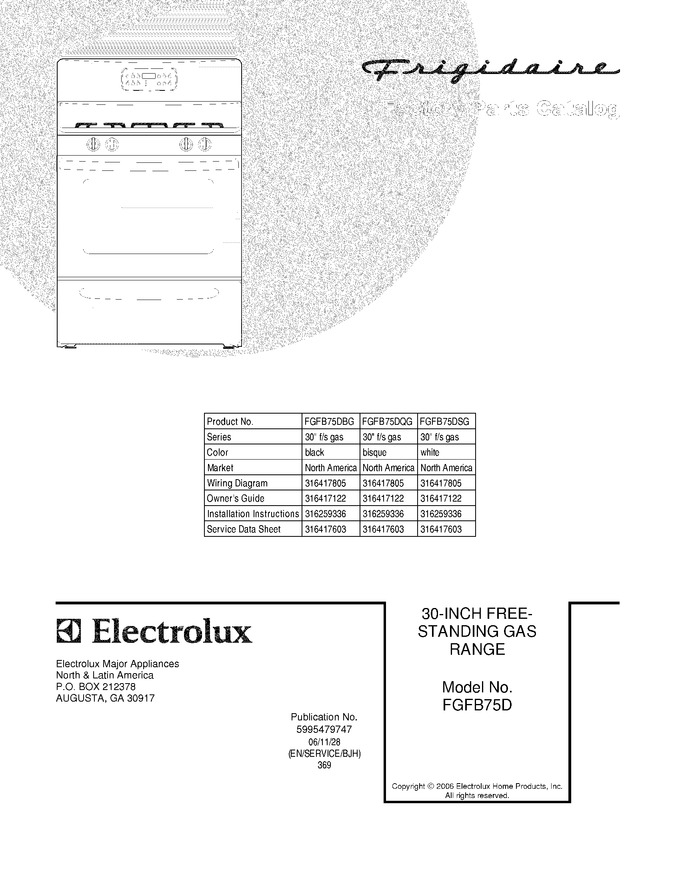 Diagram for FGFB75DSG