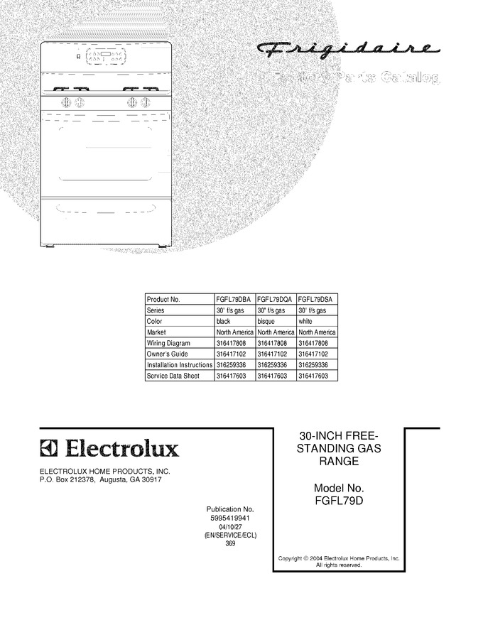 Diagram for FGFL79DSA