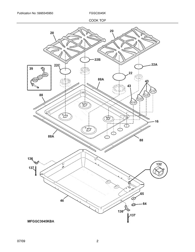 Diagram for FGGC3045KWA