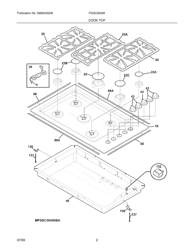 Diagram for FGGC3645KSA