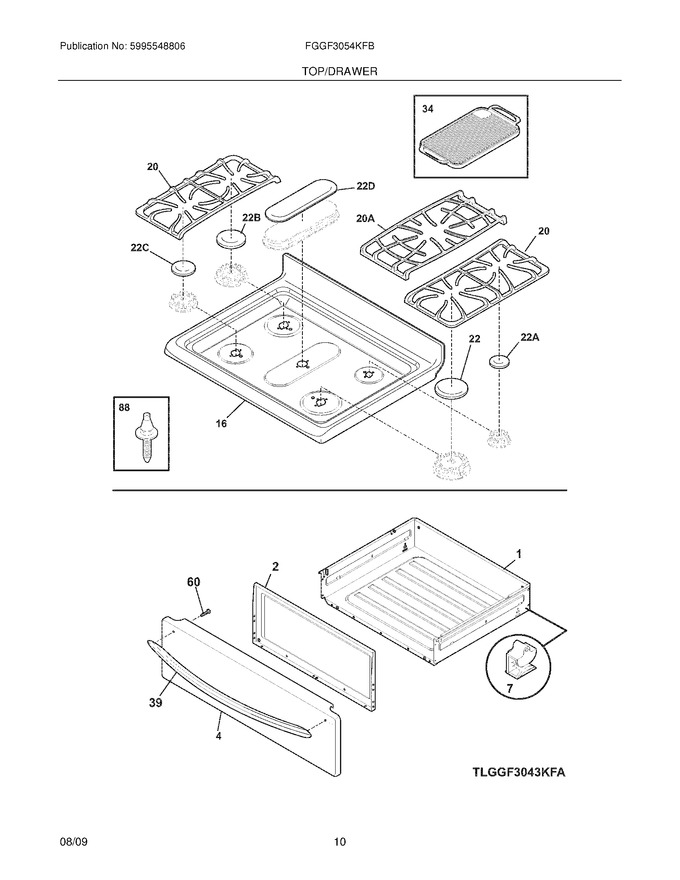 Diagram for FGGF3054KFB