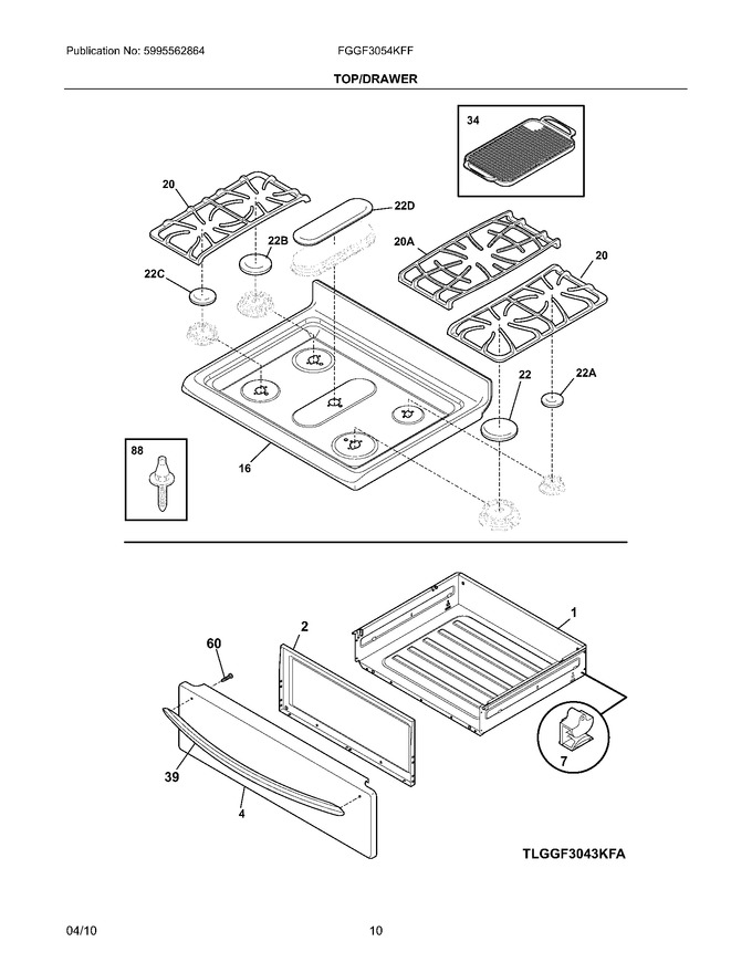 Diagram for FGGF3054KFF