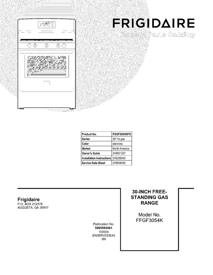 Diagram for FGGF3054KFG