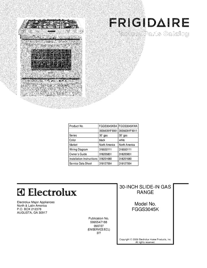 Diagram for FGGS3045KBA