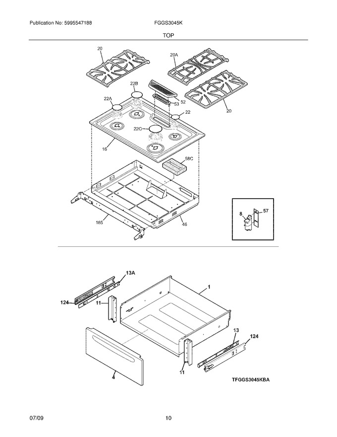 Diagram for FGGS3045KBA