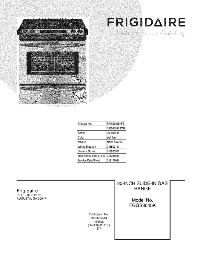 Diagram for FGGS3045KFB
