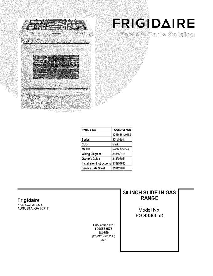 Diagram for FGGS3065KBB