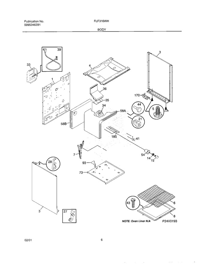 Diagram for FLF316WHTB