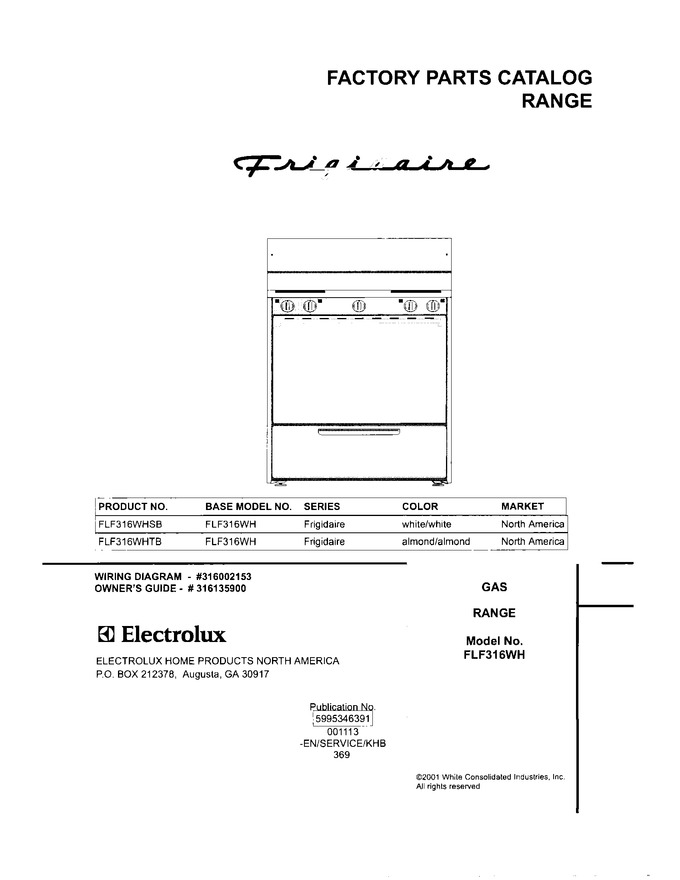 Diagram for FLF316WHTB