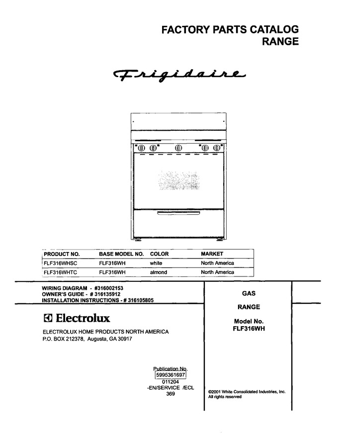Diagram for FLF316WHTC