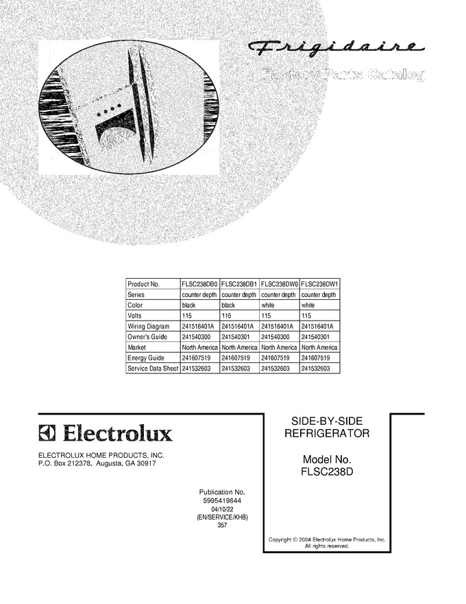 Diagram for FLSC238DW0