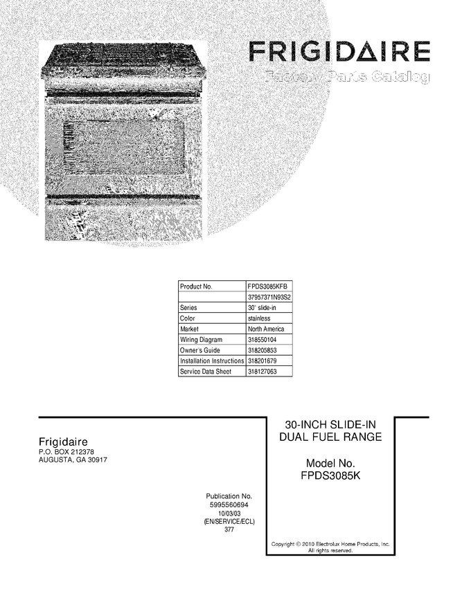 Diagram for FPDS3085KFB