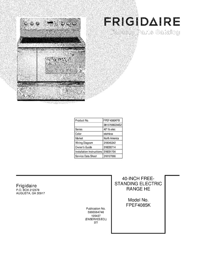Diagram for FPEF4085KFB