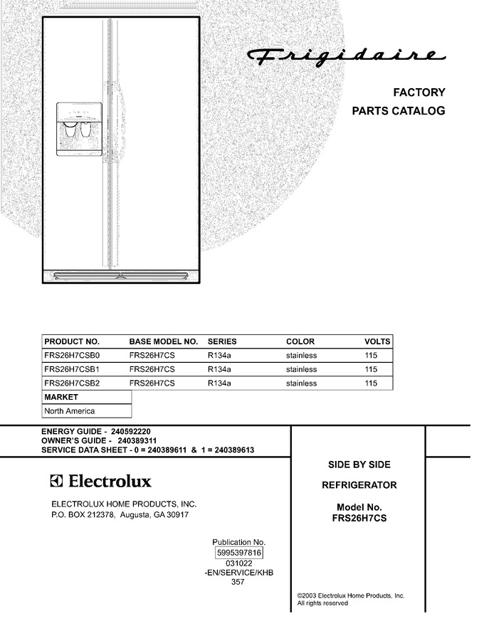 Diagram for FRS26H7CSB0