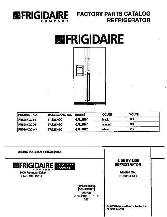 Diagram for FRS26XGCW3