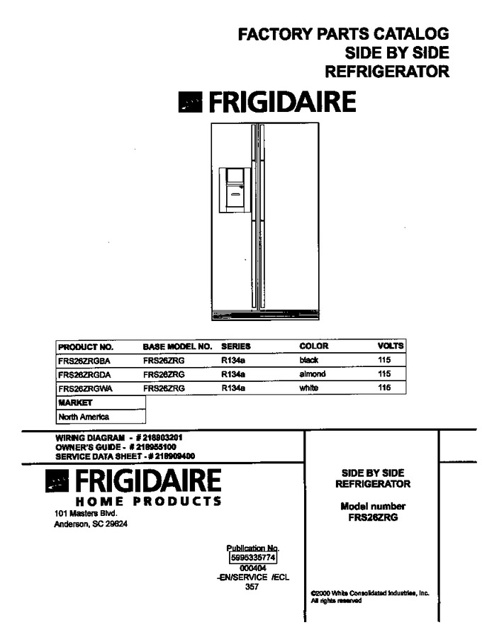 Diagram for FRS26ZRGWA