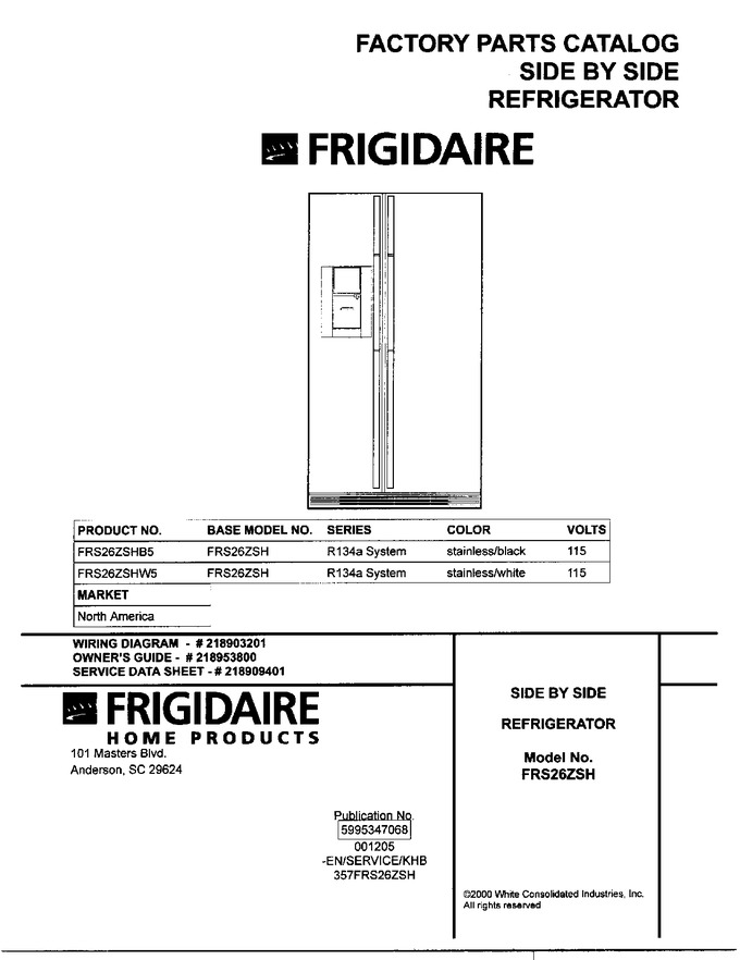Diagram for FRS26ZSHW5