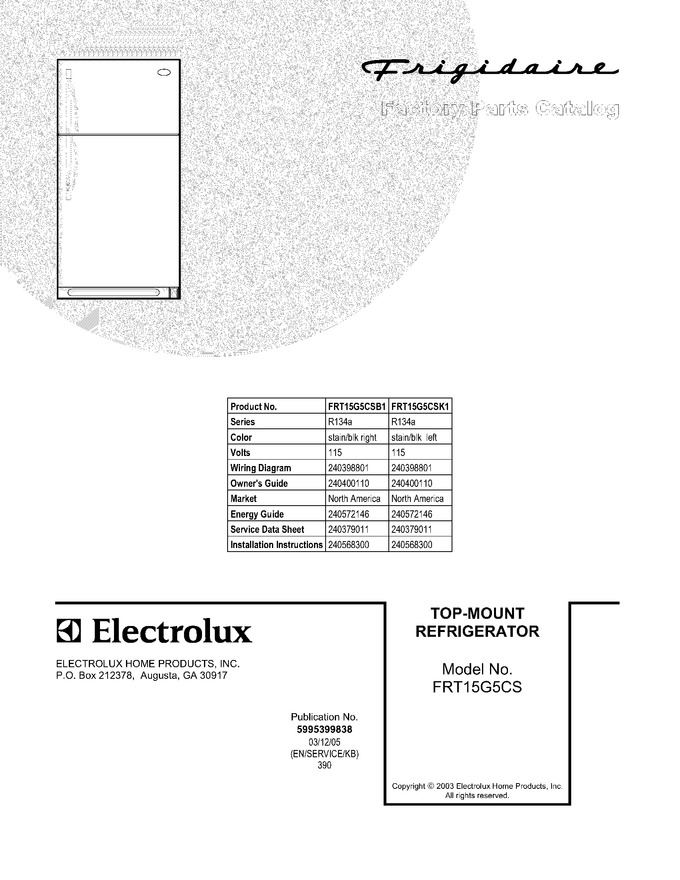 Diagram for FRT15G5CSK1