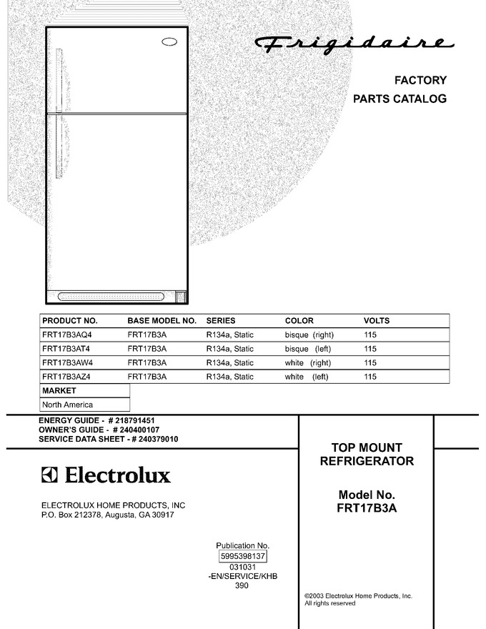 Diagram for FRT17B3AQ4