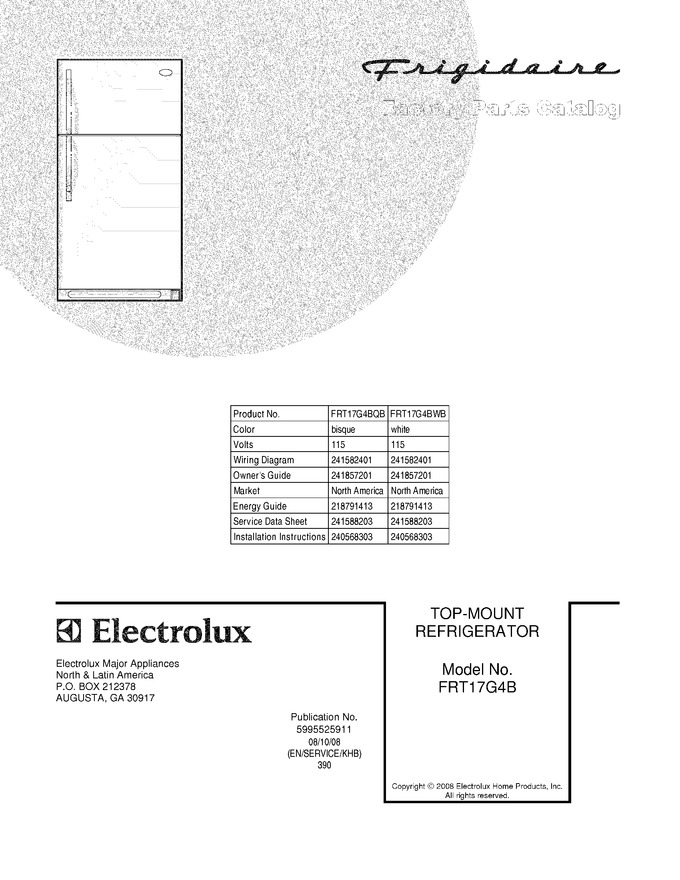 Diagram for FRT17G4BWB