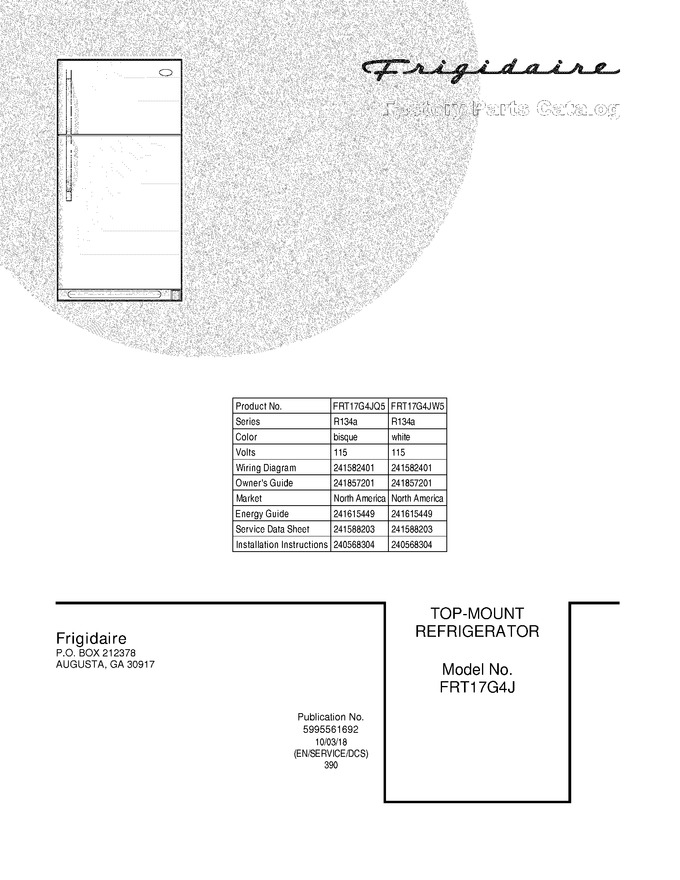 Diagram for FRT17G4JW5