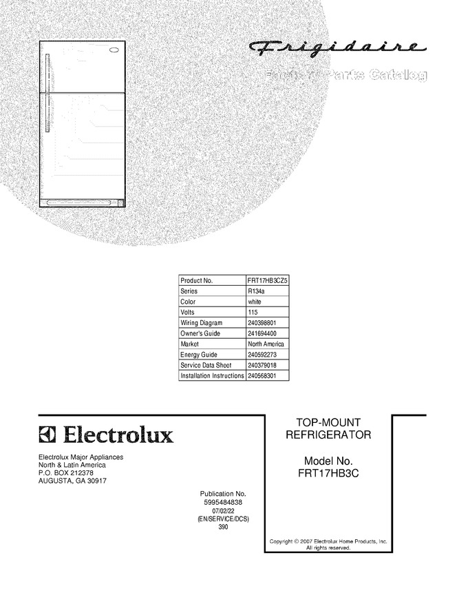 Diagram for FRT17HB3CZ5