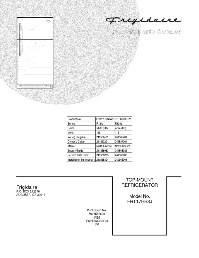 Diagram for FRT17HB3JW5