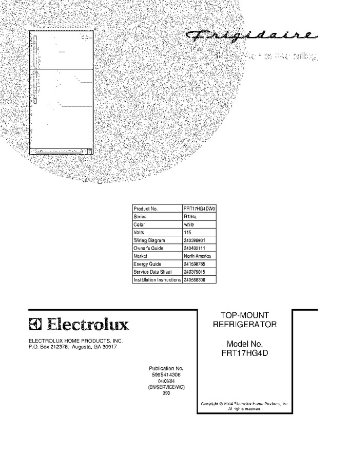 Diagram for FRT17HG4DW0