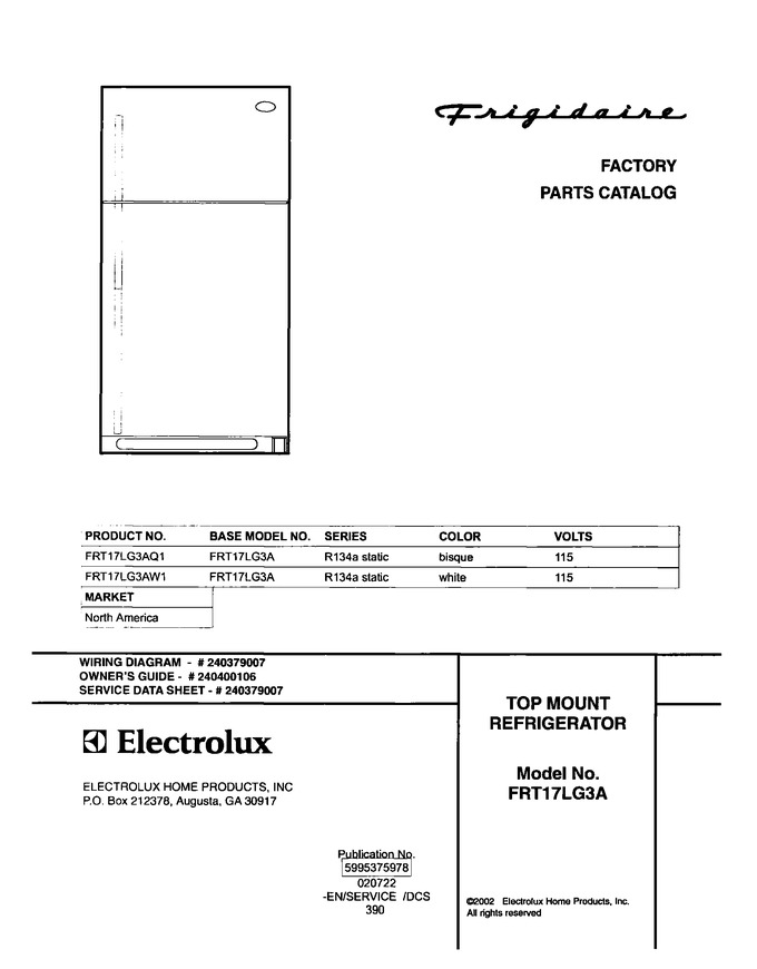 Diagram for FRT17LG3AW1