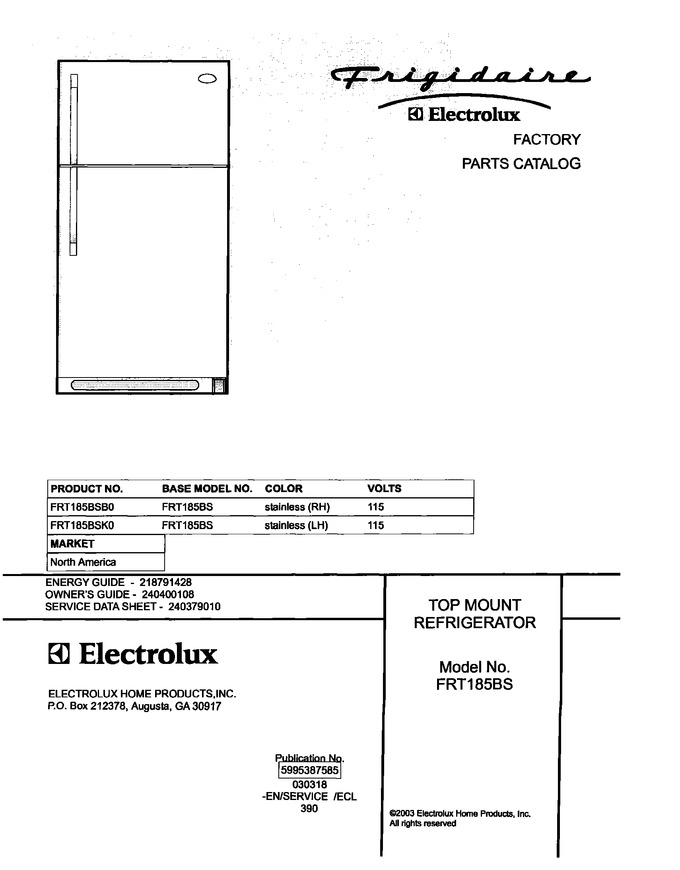 Diagram for FRT185BSB0