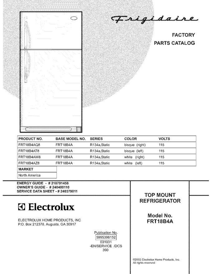 Diagram for FRT18B4AW8