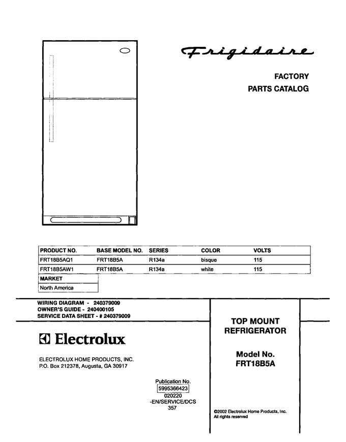 Diagram for FRT18B5AW1
