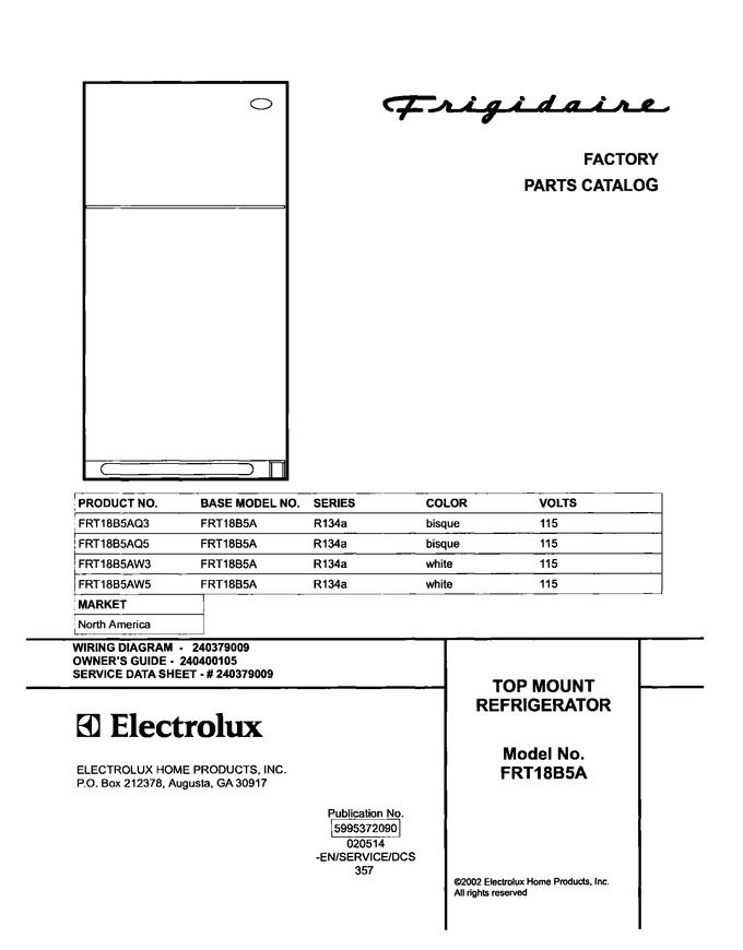 Diagram for FRT18B5AW5
