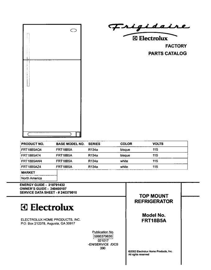 Diagram for FRT18B5AQ4