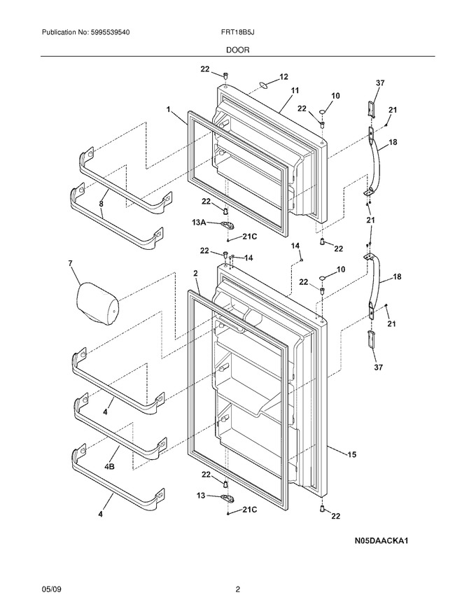 Diagram for FRT18B5JW4