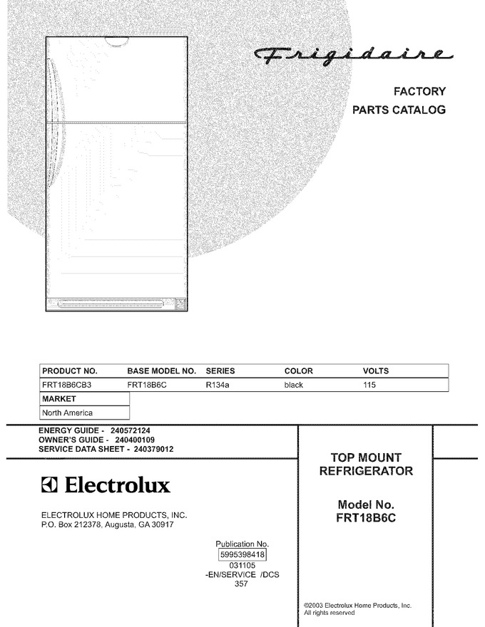 Diagram for FRT18B6CB3