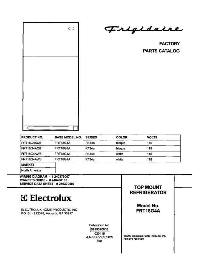 Diagram for FRT18G4AQ8