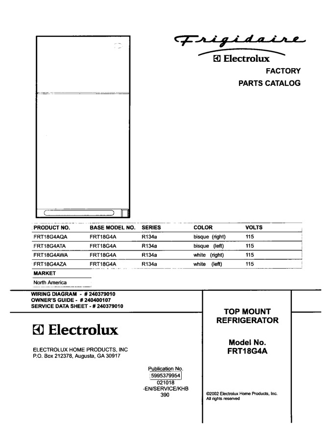 Diagram for FRT18G4ATA